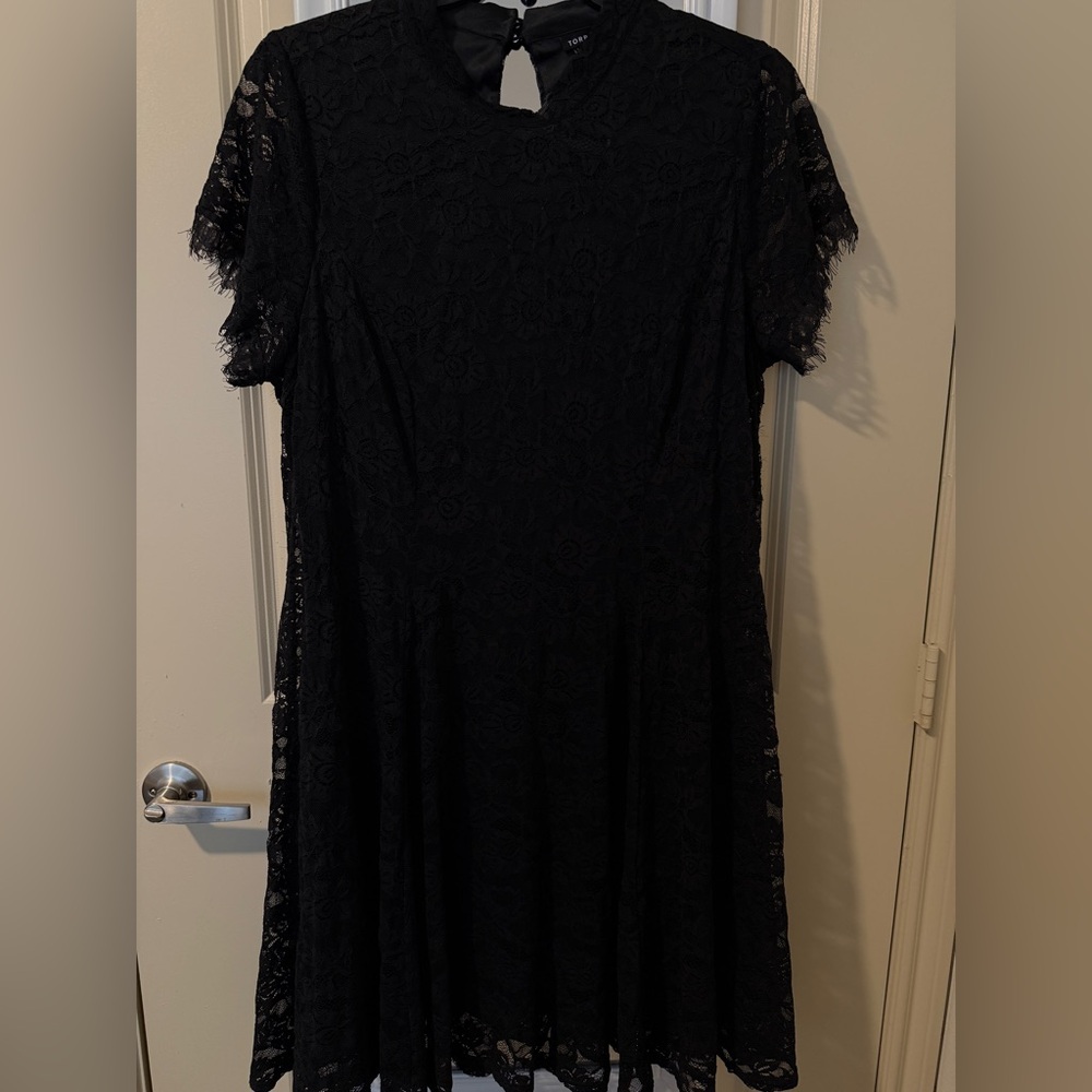 Black Lace knee length dress